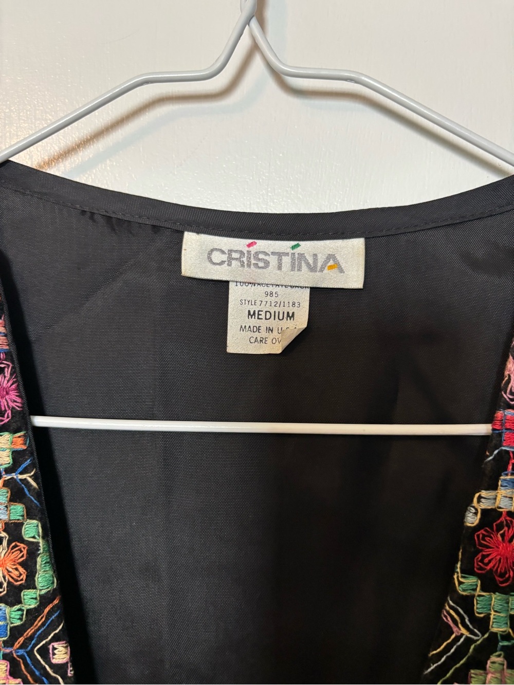 Vintage Quiet Luxury Feminine Embroidered Christina Vest Women’s Medium - Picture 3 of 6